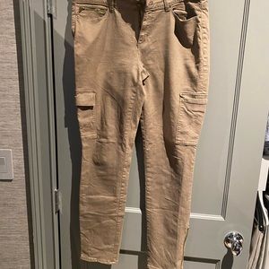 Size 12 Ann Taylor Tan Cargo skinny jeans